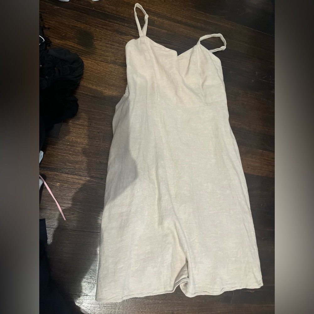 white/tan sundress